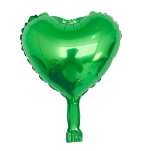 10pcs 10" Heart Shape Foil Balloons