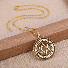 Star of David in the Circle Pendant Necklace