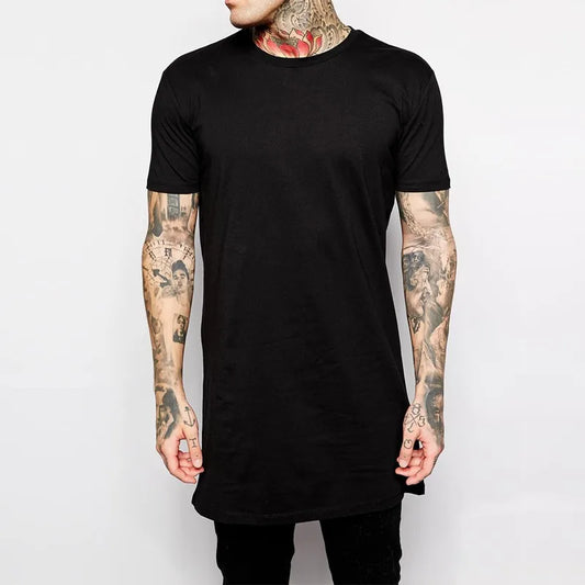 Short-sleeve Thigh Length T-shirt