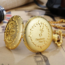 Round Golden Steampunk Quartz Pocket Watch With Waist Chain