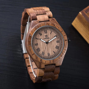 Quartz UWOOD Wooden Colorful Wristwatch