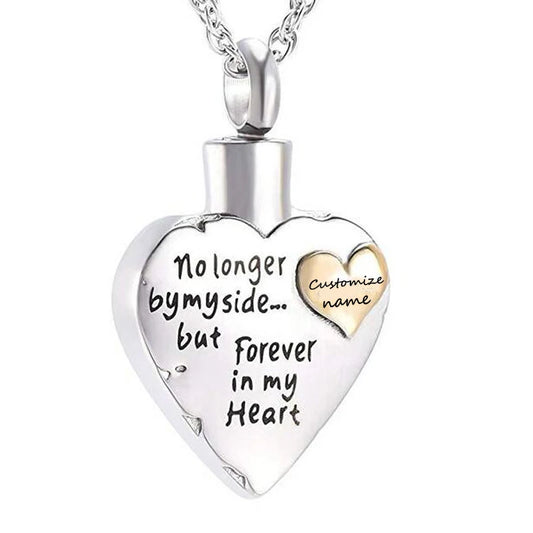 Stainless Steel Heart Keepsake Cremation Necklace