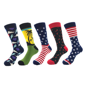 5pairs Combed Cotton Colorful Socks