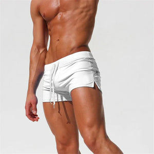 Two-tone Thigh High Draw String Swim Shorts