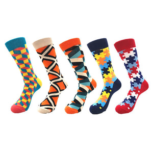 5pairs Combed Cotton Colorful Socks