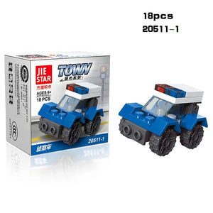 Mini Transportation Assembled Model Building Blocks