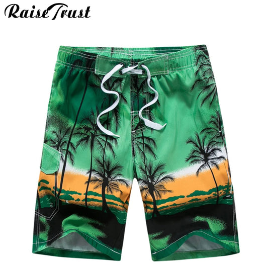 Quick Dry Print Boarded Shorts