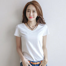 Cotton V-Neck Short Sleeve T-shirt