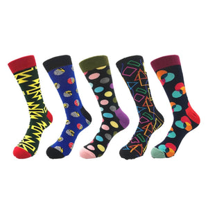 5pairs Combed Cotton Colorful Socks