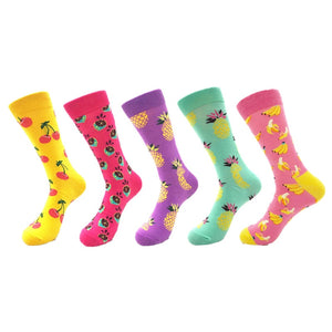 5pairs Combed Cotton Colorful Socks