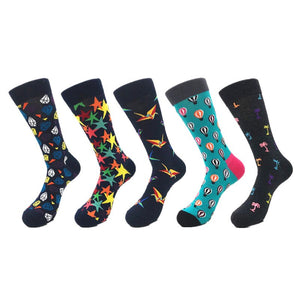 5pairs Combed Cotton Colorful Socks