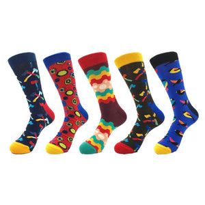 5pairs Combed Cotton Colorful Socks