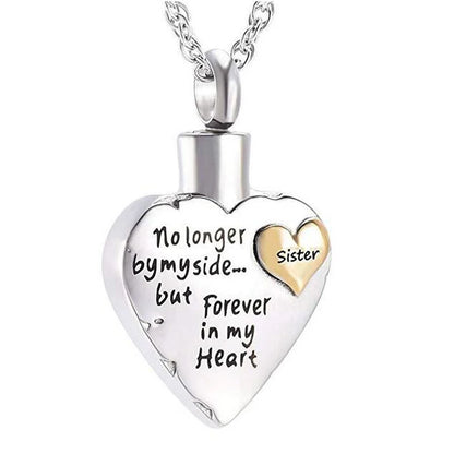 Stainless Steel Heart Keepsake Cremation Necklace