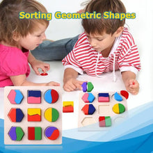 Wooden Geometric Shapes Montessori Puzzle Toys