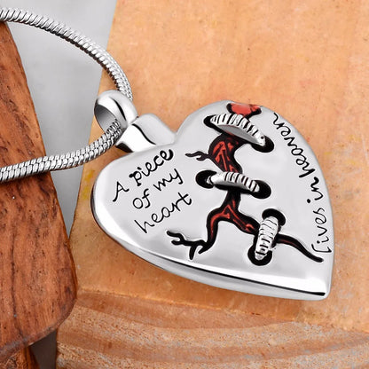 A Piece of My heart Lives in Heaven Locket Heart Urn Necklace