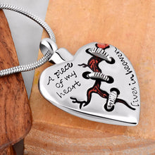 A Piece of My heart Lives in Heaven Locket Heart Urn Necklace