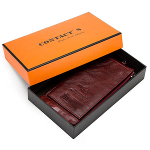 Genuine Leather Rfid Blocking Wallet