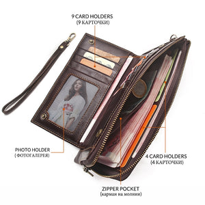 Genuine Leather Rfid Blocking Wallet