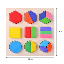 Wooden Geometric Shapes Montessori Puzzle Toys