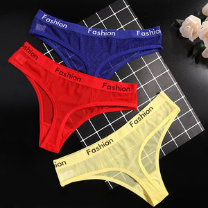 Transparent Low-Rise Fashion Thongs