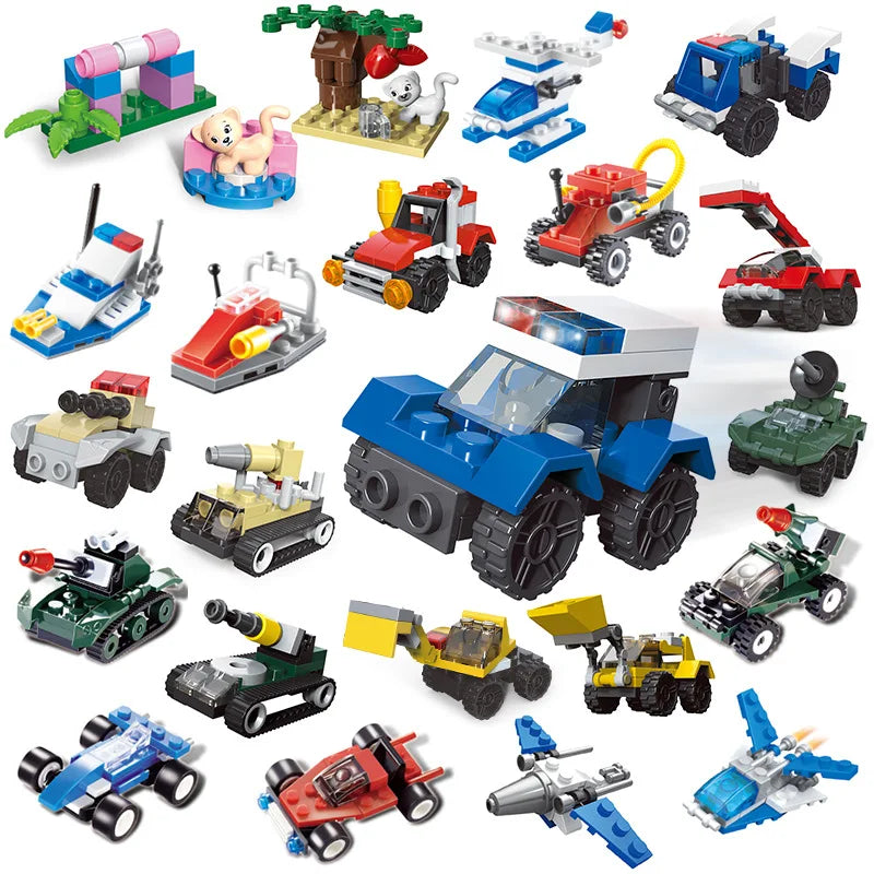 Mini Transportation Assembled Model Building Blocks