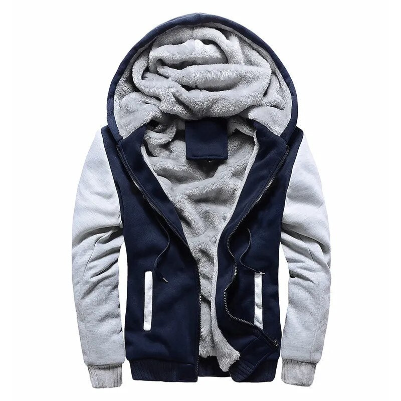 Thick Fleece Hooded Coat