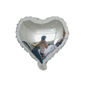 10pcs 10" Heart Shape Foil Balloons