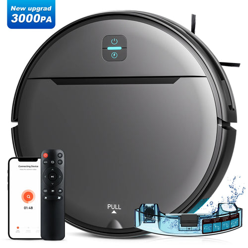 Remote Control Wifi Mop with 3000pa Vacuum