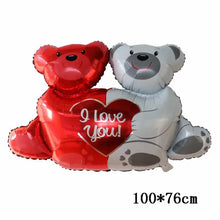 Love Heart Bear Foil Balloons