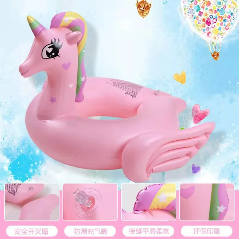 Inflatable Flamingo Kids Swimming Ring