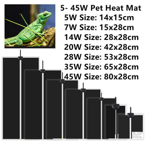 5-45W Reptiles Heat Mat Terrarium Pad Adjustable Temperature Controller