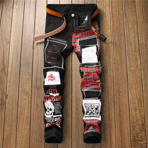 Ripped Embroidered Skinny Jeans No Stretch