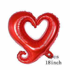Love Heart Bear Foil Balloons