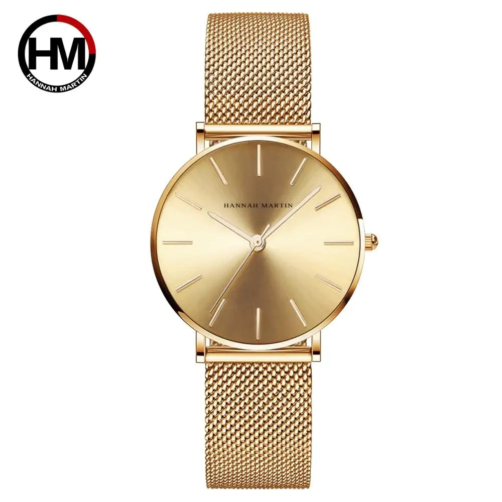 HANNAH MARTIN Stainless Steel Japan Quartz Movement Watch