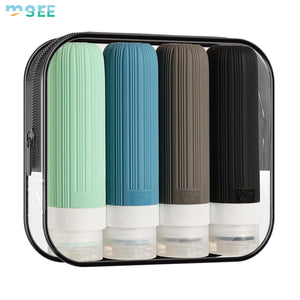 SeeMore Silicone Leakproof Portable Container Travel Toiletry Kit