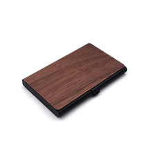 Wood & Stainless Steel Pocket Business Card Holder