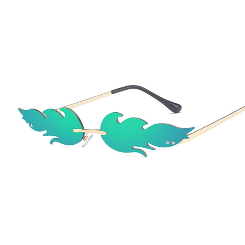 Fashion Rimless Trendy Fire Flame Shades