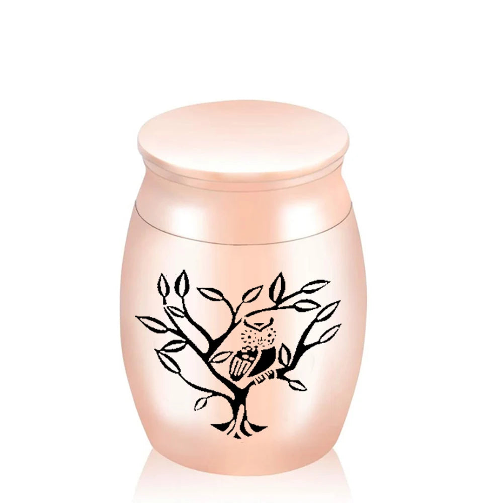 Owl Pattern Keepsake Cremation Urn