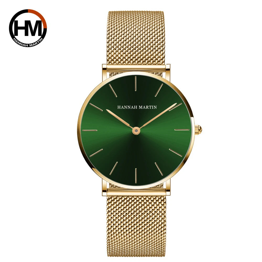 HANNAH MARTIN Stainless Steel Japan Quartz Movement Watch