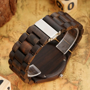 Retro Unique Light Ebony Wood Watch