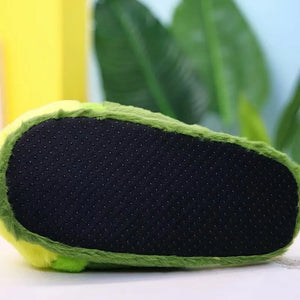 Cute Avocado Face Soft Slippers