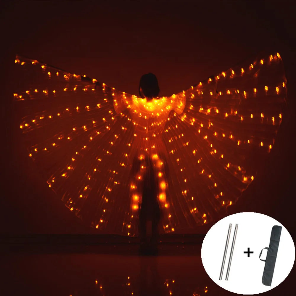 LED Colorful Fairy Wings Butterfly Belly Dancing Costume