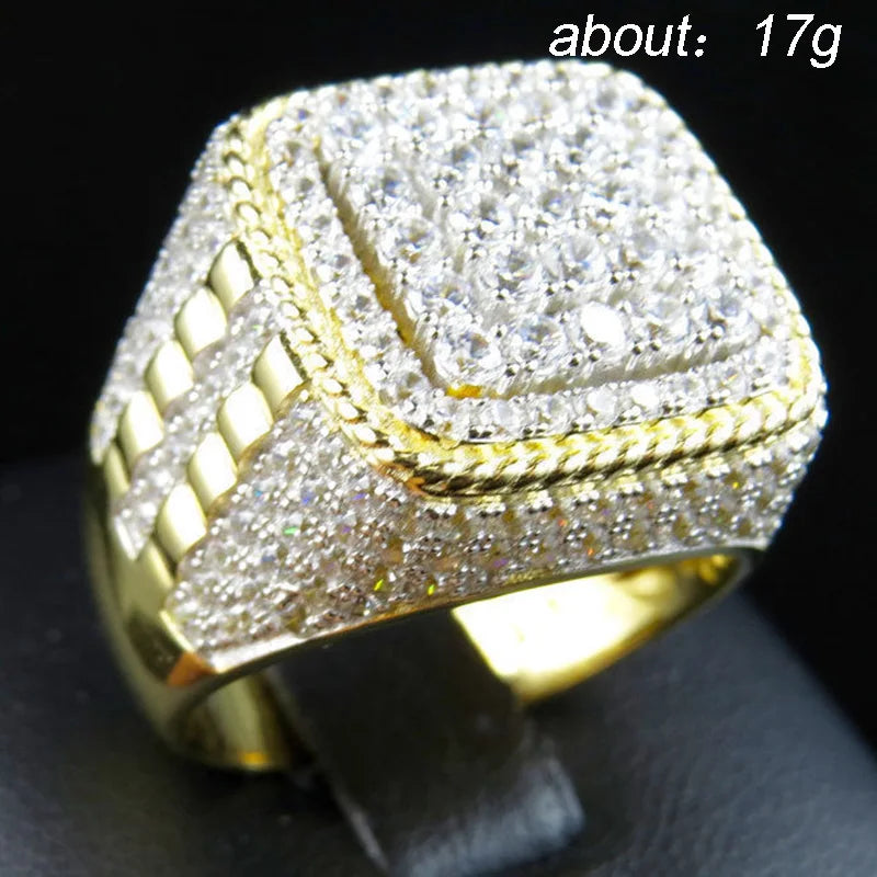 Huitan Trendy Cubic  Micro Paved Cubic Zirconia Rings