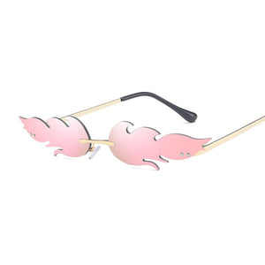 Fashion Rimless Trendy Fire Flame Shades