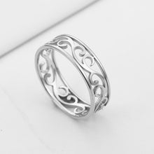 Retro Filigree Stainless Steel Cutout Ring