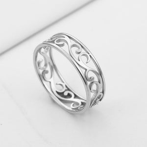 Retro Filigree Stainless Steel Cutout Ring