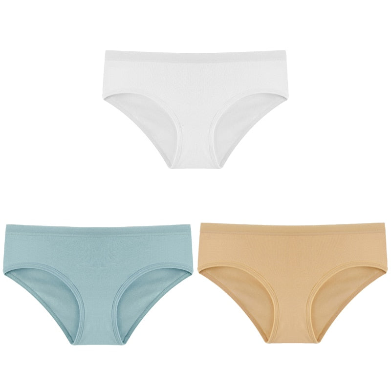 Cotton Solid Color Low-Rise Briefs