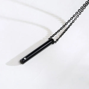 Vnox Hollow Pill Cross Engraved Cremation Urn Necklace