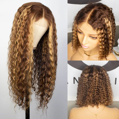 Wavy Brazilian Highlighted Wigs