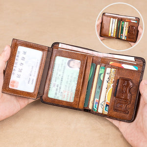 Genuine Leather Rfid Protection Wallet